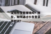 义乌小生意赚钱吗？现在，如何通过小生意获得利润？
