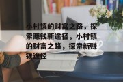 小村镇的财富之路，探索赚钱新途径，小村镇的财富之路，探索新赚钱途径