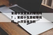 家庭小生意真的赚钱吗？，家庭小生意能赚钱吗，一次全面分析
