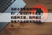 当前小生意是如何赚钱的？，成功的中小企业的盈利之道，如何通过销售产品或服务获得收入
