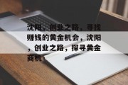 沈阳，创业之路，寻找赚钱的黄金机会，沈阳，创业之路，探寻黄金商机