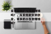 家乡能做的小生意赚钱吗？，从家庭副业到创业，家乡的小生意赚钱吗?