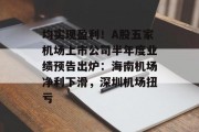 均实现盈利！A股五家机场上市公司半年度业绩预告出炉：海南机场净利下滑，深圳机场扭亏